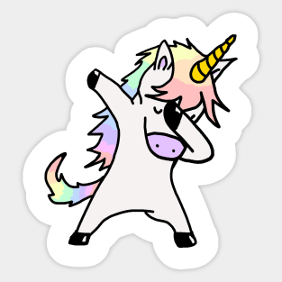 Dabbing Unicorn Sticker
